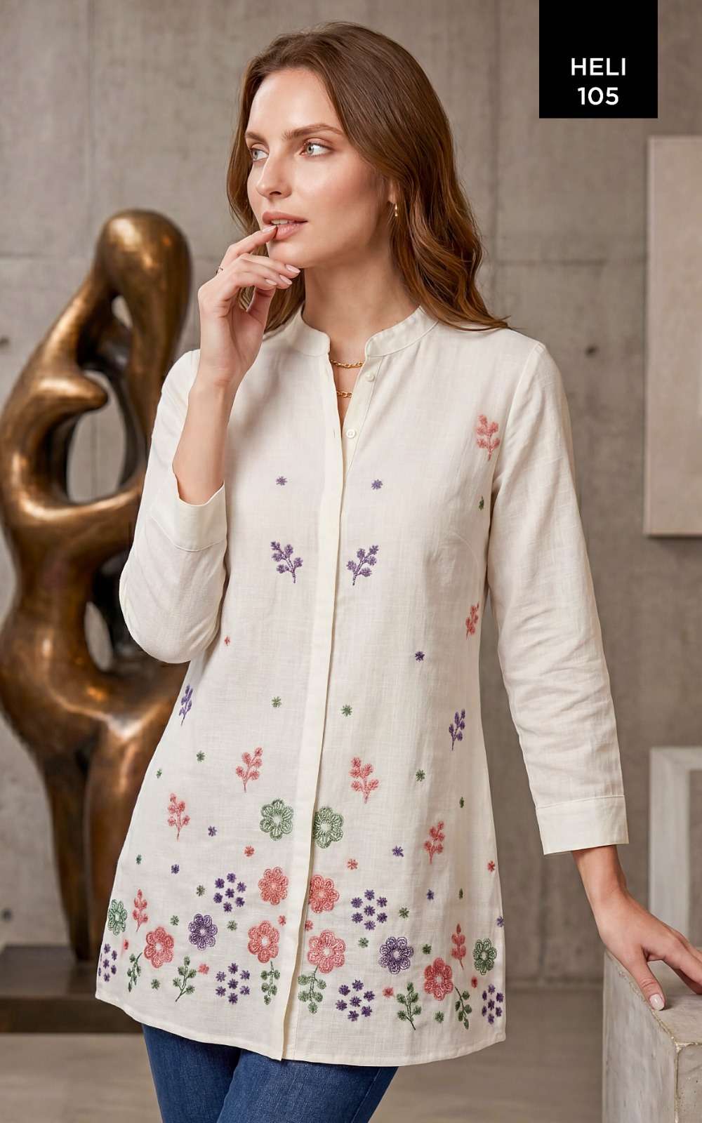 RANGMAYA HELI SUMMER COMFORT LILEN SHORT SHIRT TYPE TOPS FOR WOMEN RESELLER